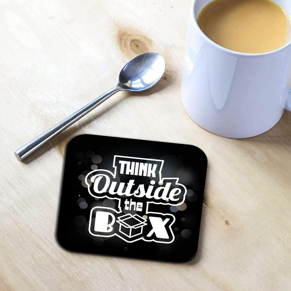 Happu – Set of 4 MDF Wooden Printed Coasters, Design Enjoy Summer Holiday, Coaster for Home, Office, Side & Dining Table, Square Coasters for Tea/Coffee, 3.5 x 3.5 Inch, Home Decor Product, HP-0752