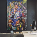 لوحة فنية جدارية قماشية ملصق كوبي براينت من ايميري اكسبوت بتصميم Mamba Mentality ملهمة، عمل فني تحفيزي للمنزل، للاعب كرة السلة، للمنزل، المكتب، صالة الألعاب الرياضية، مقاس 16 × 24 بوصة - بدون إطار