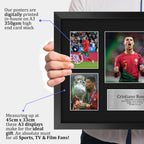 HWC Trading Cristiano Ronaldo Portugal Printed Memorabilia Signed Autograph Photograph Display for Football Fans and Supporters - A3 Framed