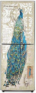 Creative 3D Classic Peacock Pattern Fridge Sticker Self-adhesive Home Decorative Wall Sticker