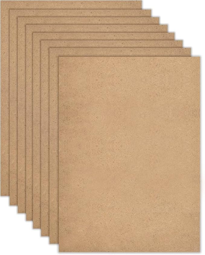 TSKDKIT A5 MDF Wooden Planks for Crafts 2mm Medium Density Fiberboard Wood Board Replacements, MDF Board for Laser Engraving, Painting and Decoration, Cheaper than Canvas Paper Board (21 x 15cm