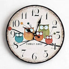 Generic Cartoon Wood Wall Clock, 30cm x 30cm, Multicolor