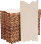 Suwimut 50 Pack Unfinished Wood Sign, Rustic Wooden Rectangles Wood Boards for Signs, Plaques, Wood Pieces Ornaments with Jagged Edge for DIY Craft Supplies, Home Decorations (7 x 3 x 0.1 Inch)