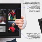 HWC Trading Cristiano Ronaldo Portugal Printed Memorabilia Signed Autograph Photograph Display for Football Fans and Supporters - A3 Framed