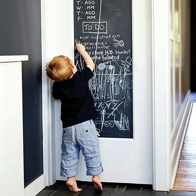 EVBEA Blackboard Chalk Board Wall Sticker Wrapping Paper 43cm x 200cm for Home School & Office
