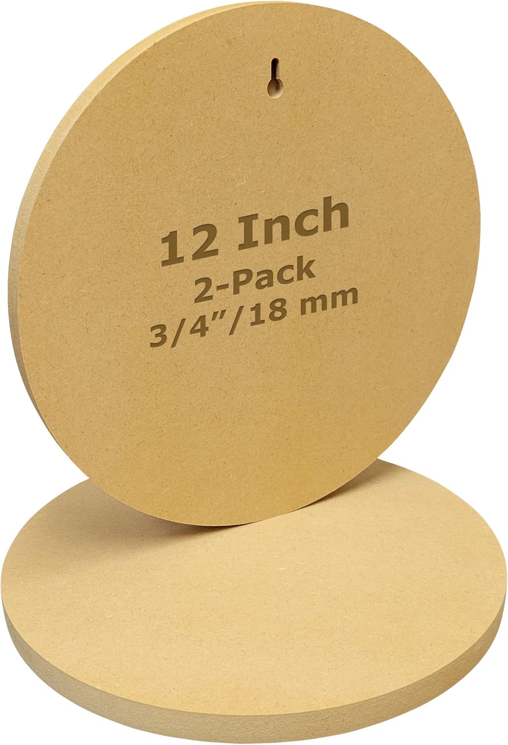 Studio Papilia 3/4" Thick MDF Board Square, 12 inch 2-Pack | Smooth Unfinished Wooden Shape | Art Panel | Wood Board Crafts | DIY Plaque Plank Cutout | Blank Sign Tray | Artist Painting | Fiberboard