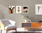 Orange Minimalist Boho Wall Art Geometry Neutral Abstract Art Modern 3 Pieces Stretched and Framed Artwork HD Pictures Canvas Prints Wall Art for Bedroom Office Home Bathroom Wall Decor 12"x16"x3