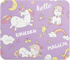 Loud Universe Unicorn Pattern Rectangular Thick Flexible Mouse Pad - Purple