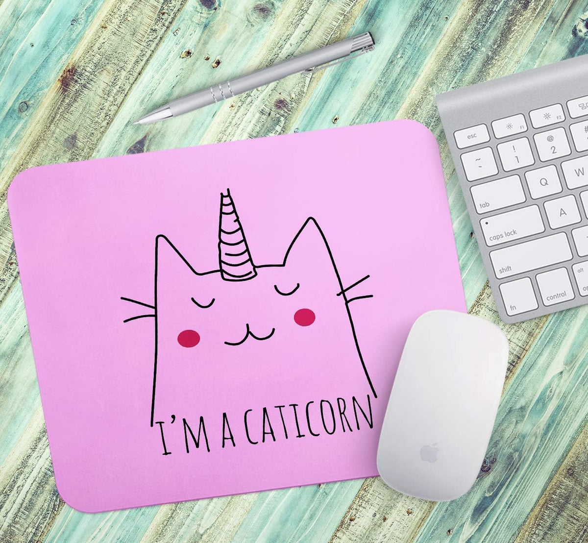 Loud Universe Caticorn Unicorn Cute Cat Meme Rectangular Thick Flexible Mouse Pad
