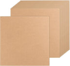 12 Pack MDF Wood Board for Crafts 12x12x1/8 Inch-3 mm Thick Medium Density Fiberboard Unfinished Wood Art Boards Blank Wooden Blocks Chipboard Panels for DIY Crafts, Painting, Engraving,Home Decor