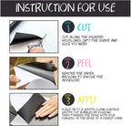 Kassa X-Large Chalkboard Wallpaper - Clear | 1.4ft x 6.5ft Adhesive Paper Roll | Includes 3 Markers & Eraser Cloth | Peel & Stick on a Wall, Table & Desk | Ideal for Use at Home, School, Office & More