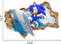 Cpszship Sonic Wall Decals Children's Cartoon Wall Stickers for Palyroom Nursery Kids Room Living Room Bedroom Self-Adhesive Vinyl Wall Decoration Gift Supplies (15.7 X 23.6 in?