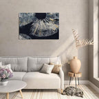 A watercolor abstract gold-themed canvas print wall art piece, 60 x 40 cm