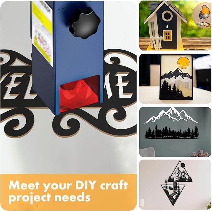 sculpfunDIY عبوة من 6 صفائح خشب ليفي متوسط الكثافة (MDF) سوداء، 30 سم × 30 سم، خشب غير معالج، لوح MDF 3 مم للنقش بالليزر والقطع باستخدام الحاسوب (CNC)