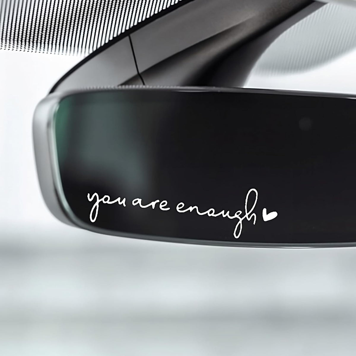 MiaRita 3X You are Enough Rearview Mirror Decal, Vanity Mirror Stickers, Rear View Mirror Sticker, Car Mirror Decal, Car Decal for Women, Window Vinyl Decal, Positive Affirmation Decals