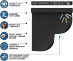 Kassa X-Large Chalkboard Wallpaper - Clear | 1.4ft x 6.5ft Adhesive Paper Roll | Includes 3 Markers & Eraser Cloth | Peel & Stick on a Wall, Table & Desk | Ideal for Use at Home, School, Office & More