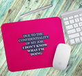 Loud Universe My Job Office Adult Typography Rectangular Thick Flexible Mouse Pad