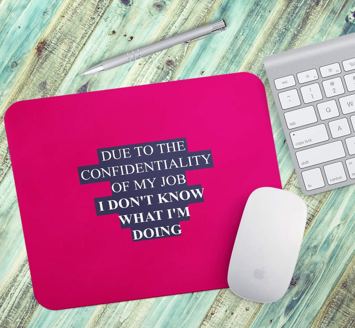 Loud Universe My Job Office Adult Typography Rectangular Thick Flexible Mouse Pad