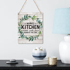 Yuzi-n Funny Nana's Kitchen Quotes Poster Wood Hanging Plaque Wall Art Retro Fun Quotes Wooden Sign Decorative for Home Decor Gifts for Women Men Friends