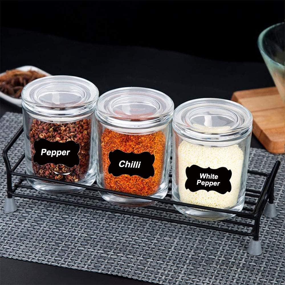 DFANG 120Pcs Chalkboard Labels, Waterproof Chalk Erasable Reusable Blackboard Stickers, Spice, Glass, Cups, Containers 2.0x1.2in