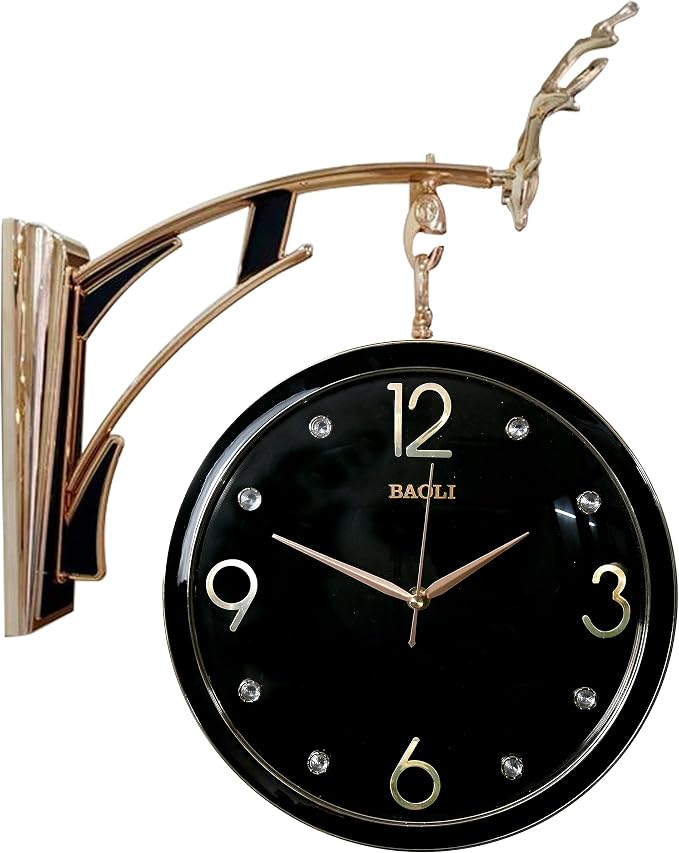 Sapphire Wood Wall Clock - Modern (Black), 2724737357128