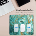 Wozukia Apanese National Flower Large Mouse Pad Chrysanthemum Luxury Design White Floral Red Customized Rectangle Non-Slip Rubber Mouse Pads Gaming and Office Mouse Mat for Laptop 9.5x7.9 Inch