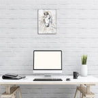 Horse Canvas Wall Art White Horse Canvas Wall Decor Farmhouse Wall Pictures Wild Animal Canvas Prints Painting Modern Artwork for Living Room Bedroom Office Home Decor Framed Ready to Hang 12"x 16"