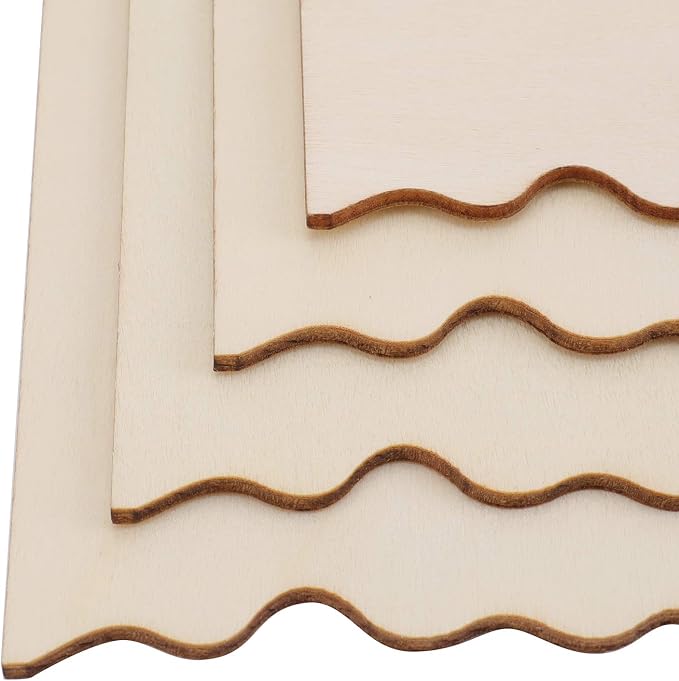 Suwimut 50 Pack Unfinished Wood Sign, Rustic Wooden Rectangles Wood Boards for Signs, Plaques, Wood Pieces Ornaments with Jagged Edge for DIY Craft Supplies, Home Decorations (7 x 3 x 0.1 Inch)
