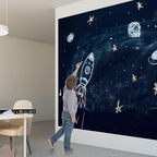 Kassa X-Large Chalkboard Wallpaper - Clear | 1.4ft x 6.5ft Adhesive Paper Roll | Includes 3 Markers & Eraser Cloth | Peel & Stick on a Wall, Table & Desk | Ideal for Use at Home, School, Office & More