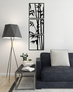 Decorative Bamboo Wooden Wall Art Panel, 3 Panels, 40 x 125 cm