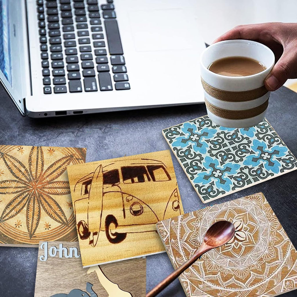 صفائح خشب الزيزفون من أولكيلا، 10 قطع، مقاس 20 × 20 × 0.2 سم، لوح خشبي غير مكتمل، خشبي مستطيل فارغ، قصاصات خشبية للحرف اليدوية، رائع لمشاريع حرق الخشب والليزر، الفنون والحرف اليدوية، نقش الخشب