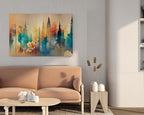 Abstract 3D canvas print, 60x40cm, Beige