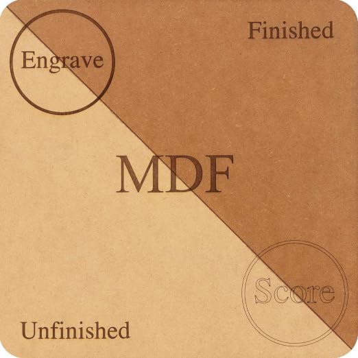 Craft Closet 10 Boards of 12”x 19”, 3mm 1/8th inch MDF (Medium Density Fibreboard), Glowforge Ready, Unfinished | for Laser Engraving, CNC, Wood Burning, Router, Scroll Saw.
