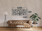 3-piece wooden tree-themed wall art set - 80cm x 1.85m