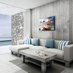inspiration Canvas Wall Art for Living Room family Bedroom room Wall decor modern office Wall painting bathroom Decoration Blue sea ship scenery canvas pictures Artwork for home walls decorations