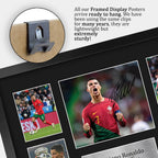 HWC Trading Cristiano Ronaldo Portugal Printed Memorabilia Signed Autograph Photograph Display for Football Fans and Supporters - A3 Framed
