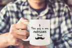 Best Dad Gifts - Funny Coffee Mug - One Awesome Dad - Father's Day Gifts for Dad, Men - Unique Gift Ideas for Him from Daughter, Son, Wife - Cool Birthday Present for Husband - Fun Novelty Cup (White)