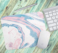 Loud Universe Liquid Marble Rectangular Mouse Pad, Pink/Blue - 9.25 x 7.6 inch