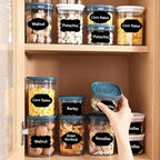 Premify 300 Chalkboard Labels with White Gold & Silver Erasable Chalk Markers, Pantry & Storage Stickers for Jars, Kitchen Labels, Mason, Spice, Glass, Cups, Containers, Laundry Room, Office Organizer