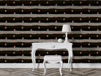 Elegant seamless floral fabric wallpaper with an abstract background, covering an area of up to 4.2m x 3m, with adhesive and smoothing tool
