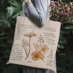 Saintrygo 4 Pieces Canvas Tote Bag Flowers Shopping Bag Beautiful Tote Bag Aesthetic Reusable Grocery Shopping Bag Makeup Bags for Girls Women, clear