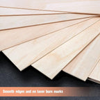 Binswloo 10Pcs Plywood Sheets, 300 x 200 x 1.6mm Unfinished Basswood Sheets Board for Woodcraft Model, Crafts, Painting, Engraving, Stenciling, Home Decor