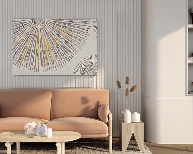 wall art print, abstract art print for living room, gold color, 59.9 x 39.9 cm