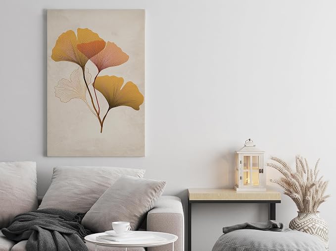 Zontiki Ventaz poster with a printed pattern on canvas for the wall, 60 x 40 cm, beige