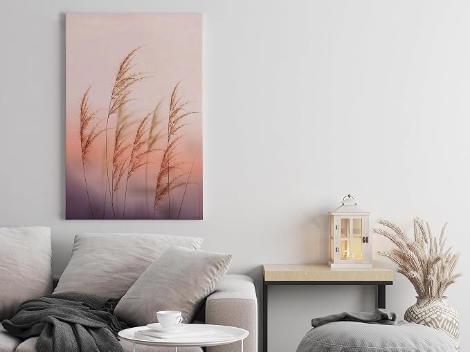 Visokaya Trava Canvas Print Wall Art, 60 x 40 cm, Pink
