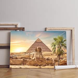 Wall Art Print, Sphinx Design, Beige, 59.94 x 39.88 cm, 1 Piece