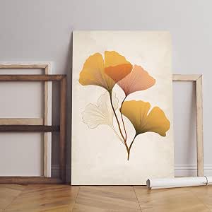 Zontiki Ventaz poster with a printed pattern on canvas for the wall, 60 x 40 cm, beige
