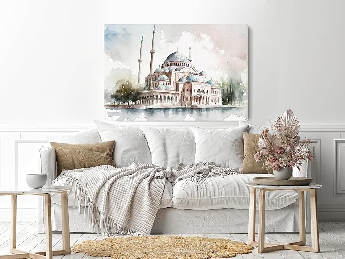 Canvas wall art print of Selimiye Mosque, 60x40 cm, beige