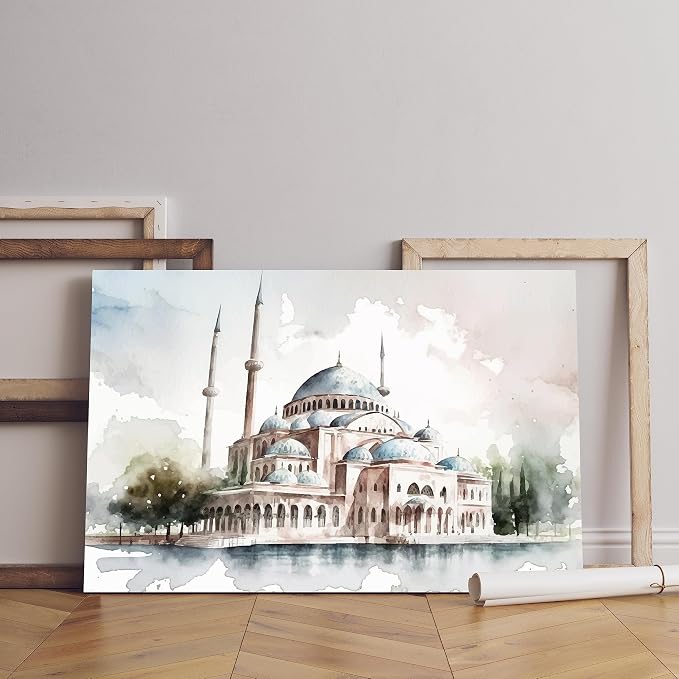 Canvas wall art print of Selimiye Mosque, 60x40 cm, beige