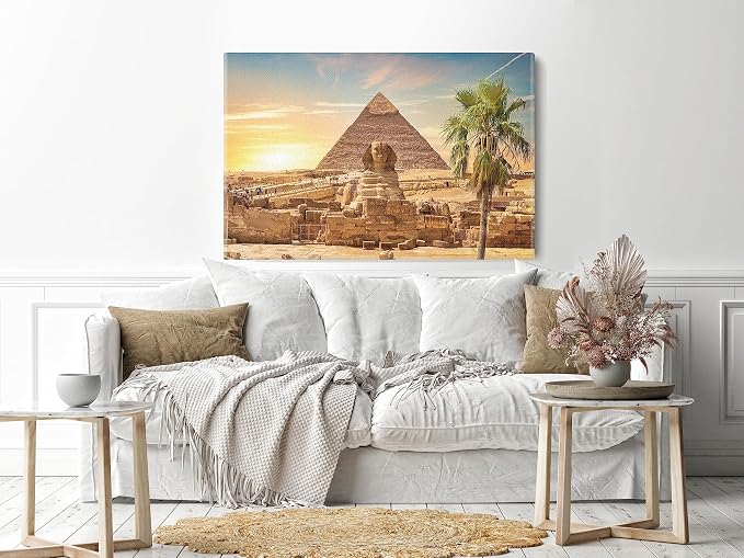 Wall Art Print, Sphinx Design, Beige, 59.94 x 39.88 cm, 1 Piece